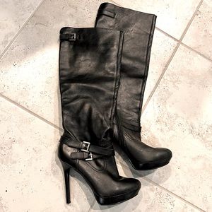 BCBG leather stiletto platform boots - 7.5
